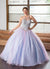 Vestido halter de quinceañera con cuentas en dos tonos de Calla KY79398X