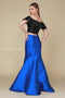 Off Shoulder Two-Tone Two-Piece Mermaid Gown by Nox Anabel Q129