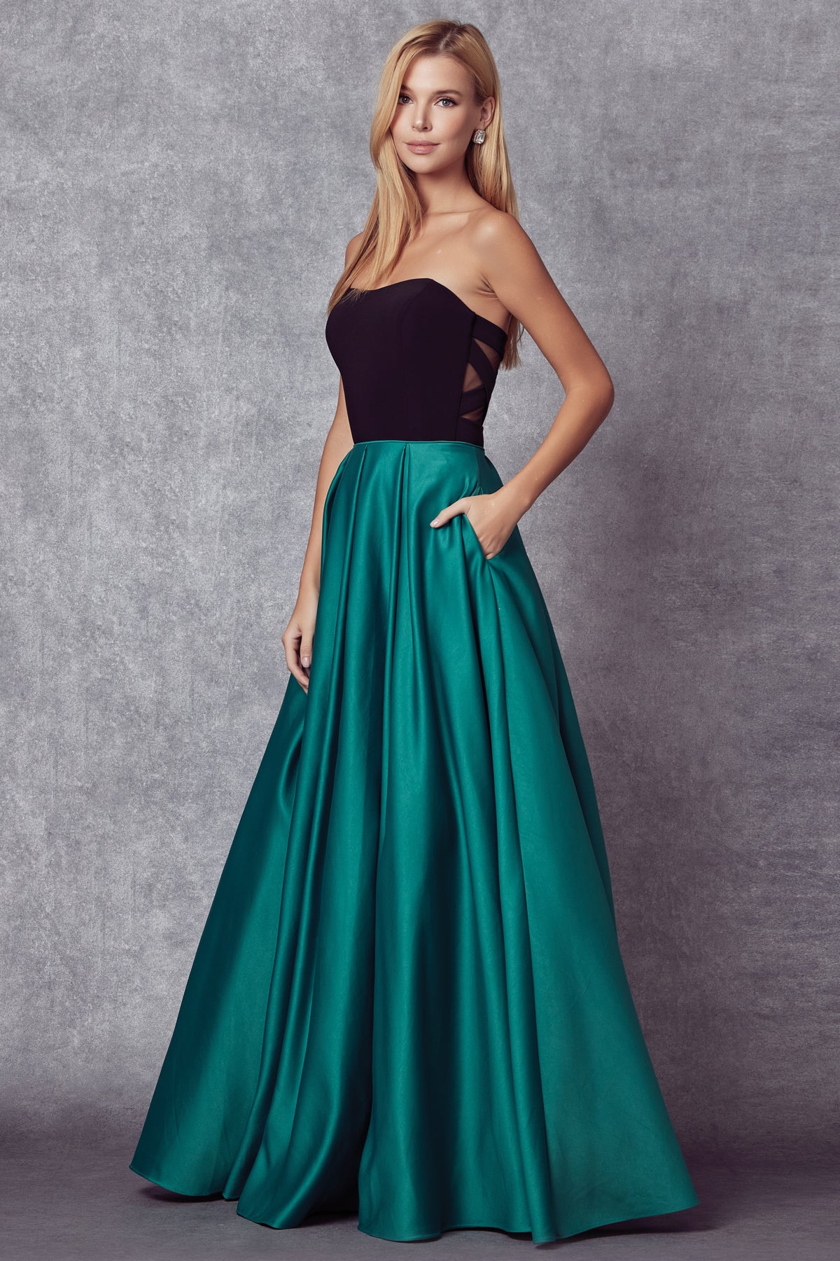 Two Tone Prom Dresses Strapless Two Tone Gown By Juliet 694 Sheerdreamz