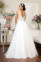 Elizabeth K GL1906: V-Neck Glitter-Adorned Wedding Gown