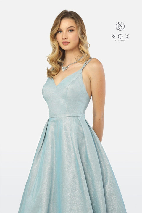 Glitter Dress with Crisscross Back by Nox Anabel E228