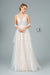 Vintage Long V-Neck Lace Dress by Elizabeth K GL2994