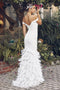 Off Shoulder White Fitted Feather Gown by Nox Anabel C1106W