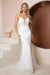 Glitter Print White Fitted Mermaid Dress by Nox Anabel R282-1W