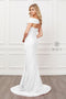 Off Shoulder White Mermaid Gown by Nox Anabel E497W