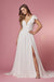 Short Sleeve White Gown by Nox Anabel R471